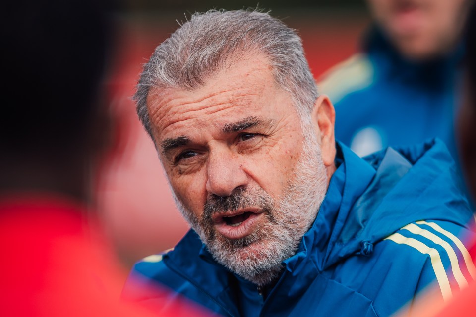 NOTTINGHAM, ENGLAND - SEPTEMBER 10: Ange Postecoglou Nottingham Forest Head Coach takes charge of his first training session at The Nigel Doughty Academy on September 10, 2025 in Nottingham, England. (Photo by Ritchie Sumpter/Nottingham Forest FC via Getty Images)