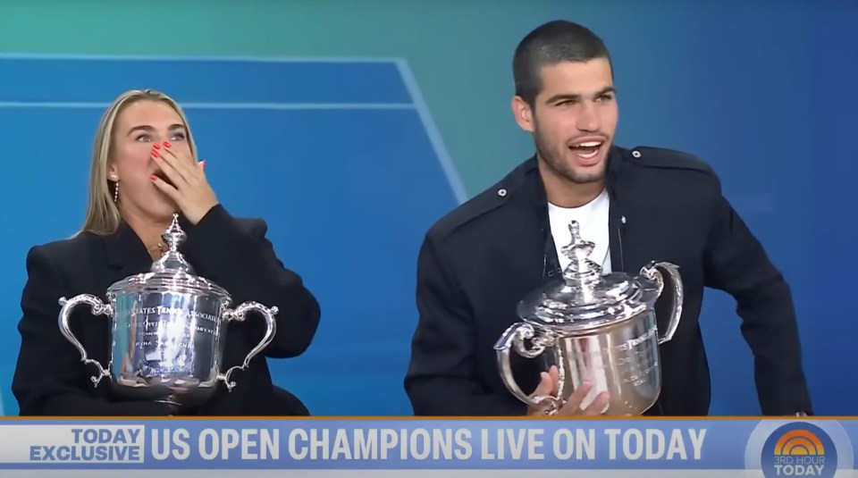 Both she and Alcaraz could not believe what she just said on live TV